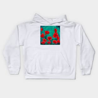 Red Poppies Kids Hoodie